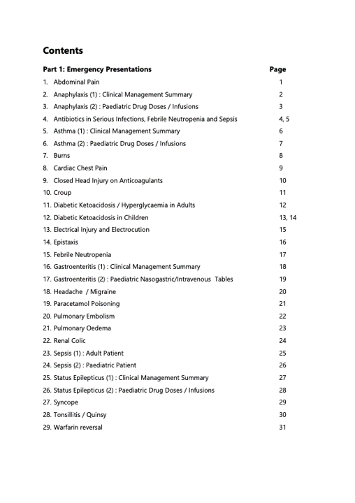 EDcare handbook for Emergency Practice